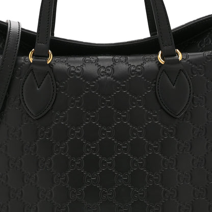 Guccissima Linea A Foldover Tote Black