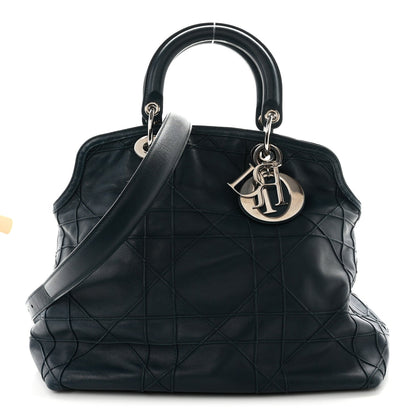 Lambskin Cannage Granville Polochon Blue