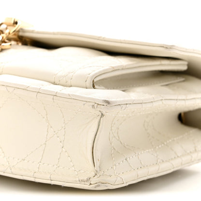 Lambskin Cannage Chain My Dior Daily Chain Pouch Latte