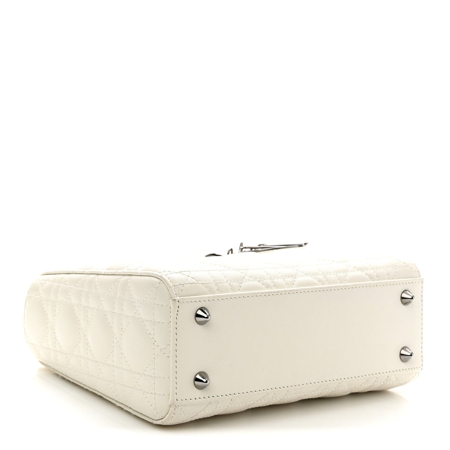 Lambskin Cannage Small My ABCDior Lady Dior White