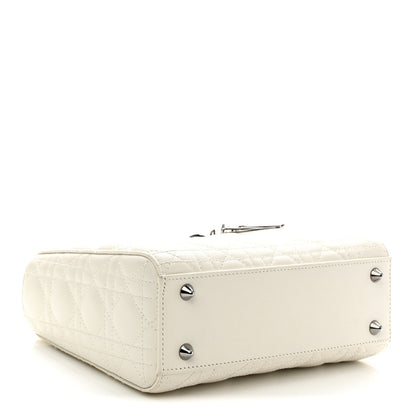 Lambskin Cannage Small My ABCDior Lady Dior White