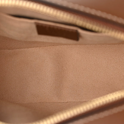 GG Supreme Monogram Cuoio Toscano Mini Chain Shoulder Bag Beige Ebony Cuir