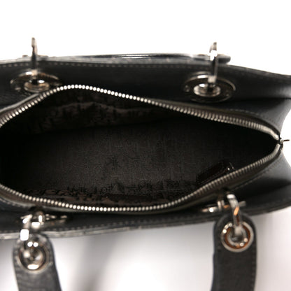 Metallic Calfskin Cannage Stitched Small East West Lady Dior Bronze