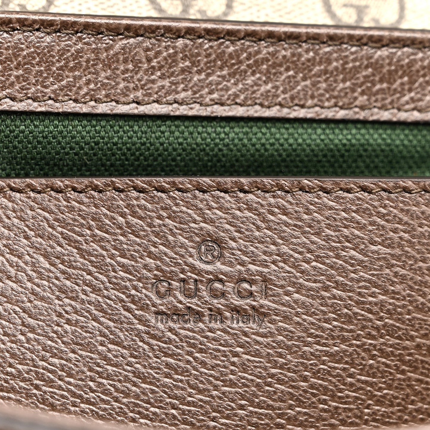 GG Supreme Monogram Textured Dollar Calfskin Small Ophidia Top Handle Shoulder Bag Beige Brown