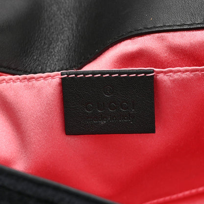 Velvet Matelasse Mini GG Marmont Shoulder Bag Black