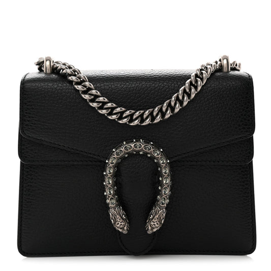 Calfskin Mini Dionysus Shoulder Bag Black
