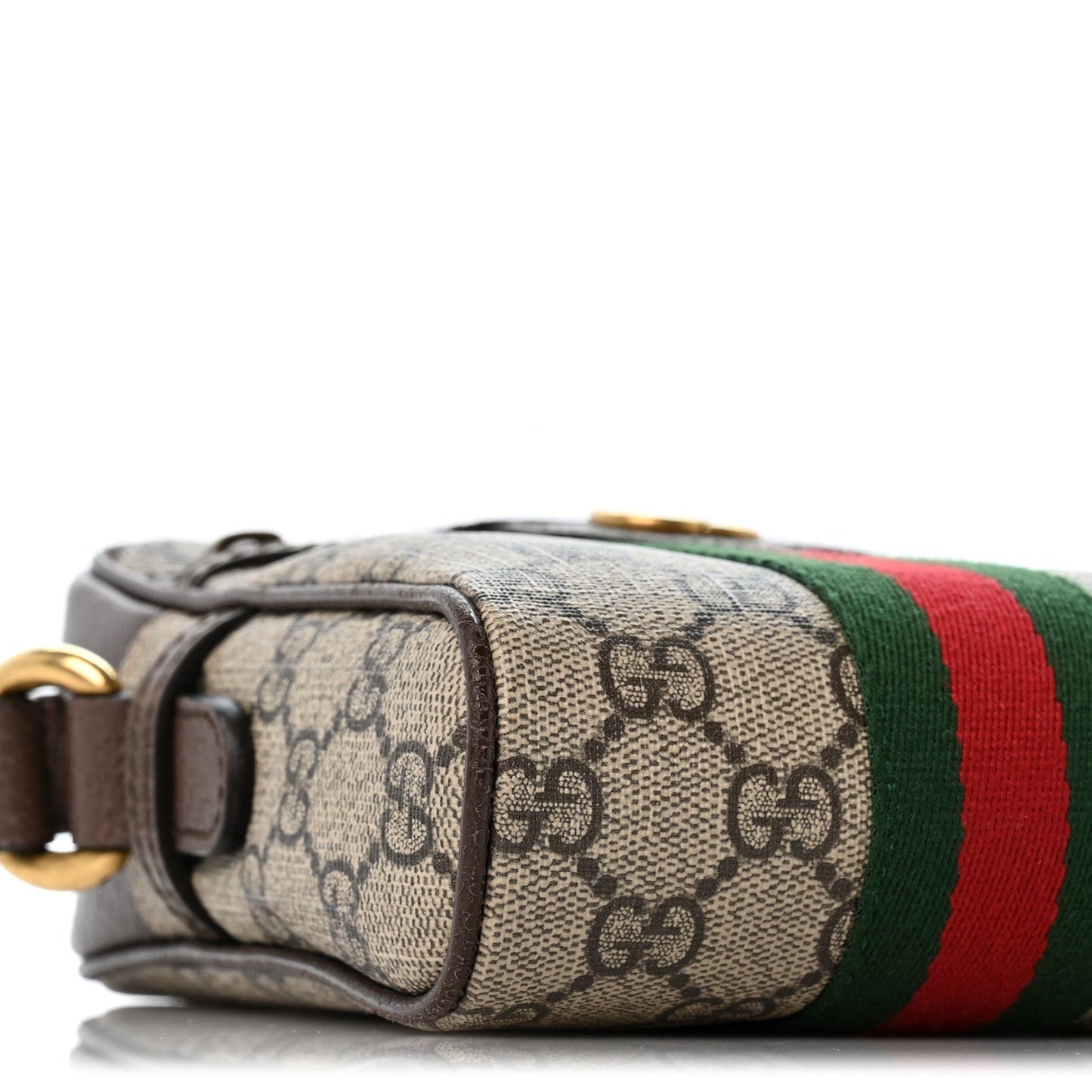 GG Supreme Monogram Web Mini Ophidia Messenger Brown