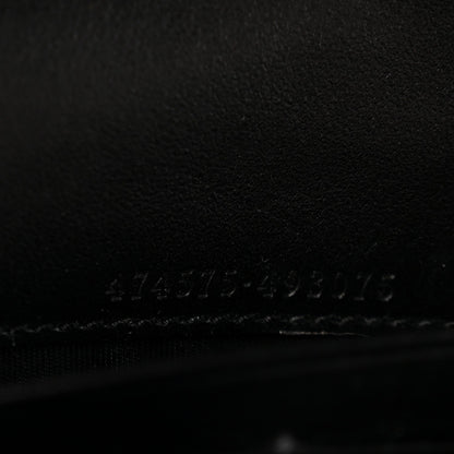 Calfskin Matelasse Aria GG Marmont Chain Wallet Black