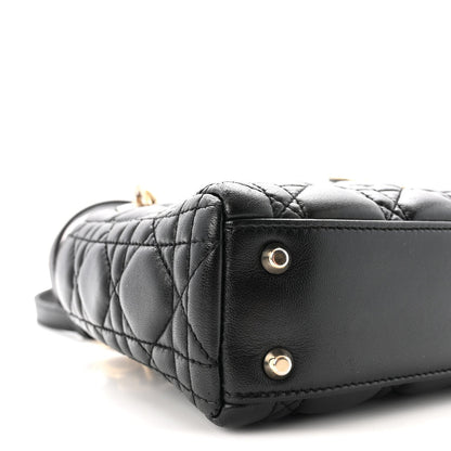 Lambskin Cannage Mini Lady Dior Black