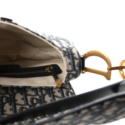 Oblique Saddle Bag With Strap Blue