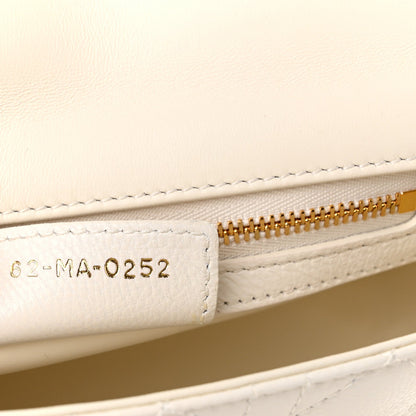 Calfskin Cannage Small Caro Bag Ivory