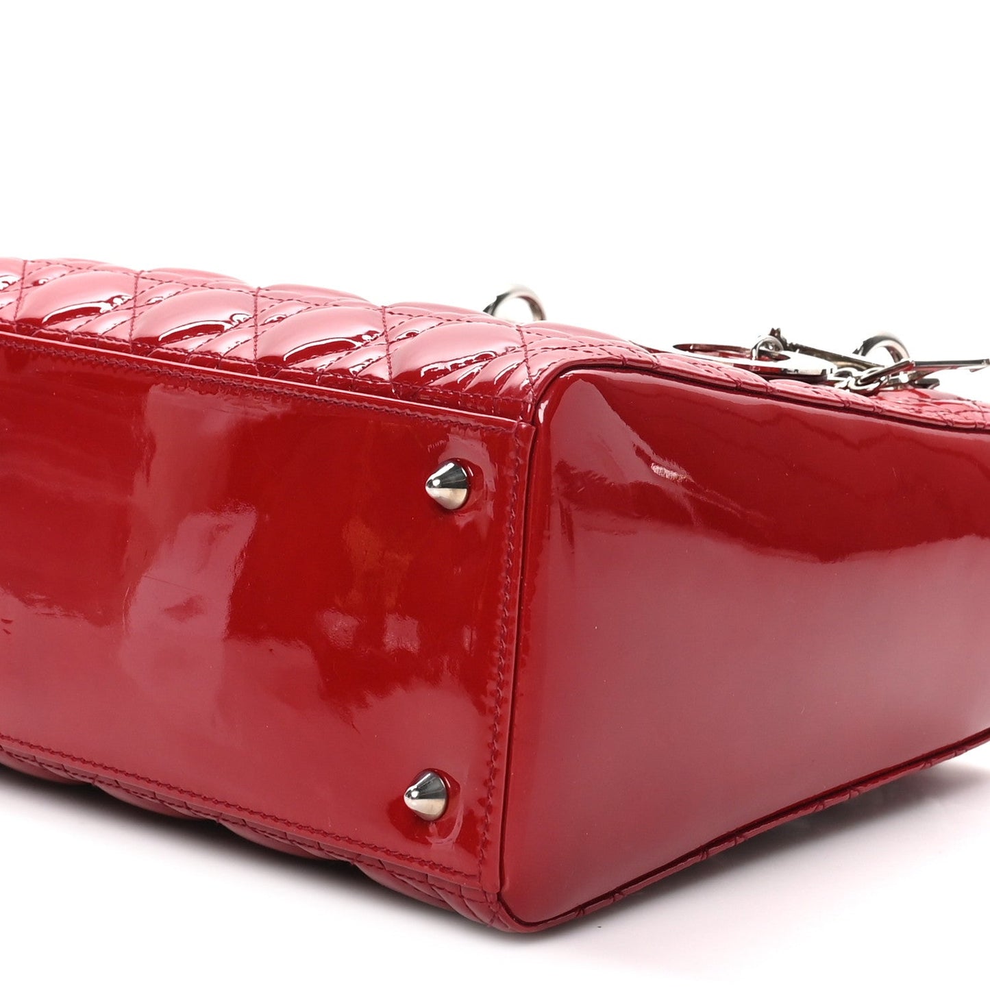 Patent Cannage Medium Lady Dior Burgundy Red