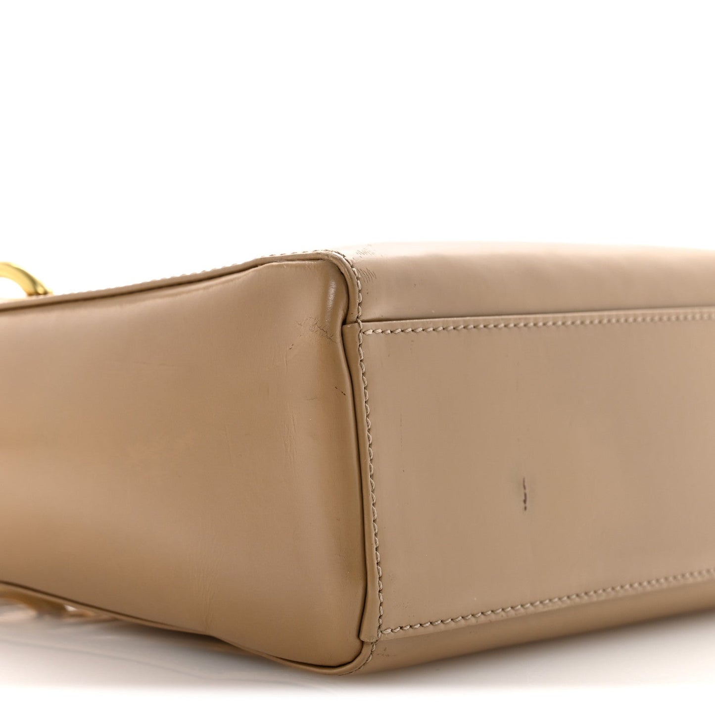 Patent Mini Lady Dior Beige