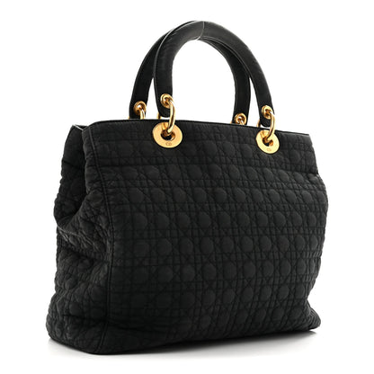Nylon Cannage Large Lady Dior Black