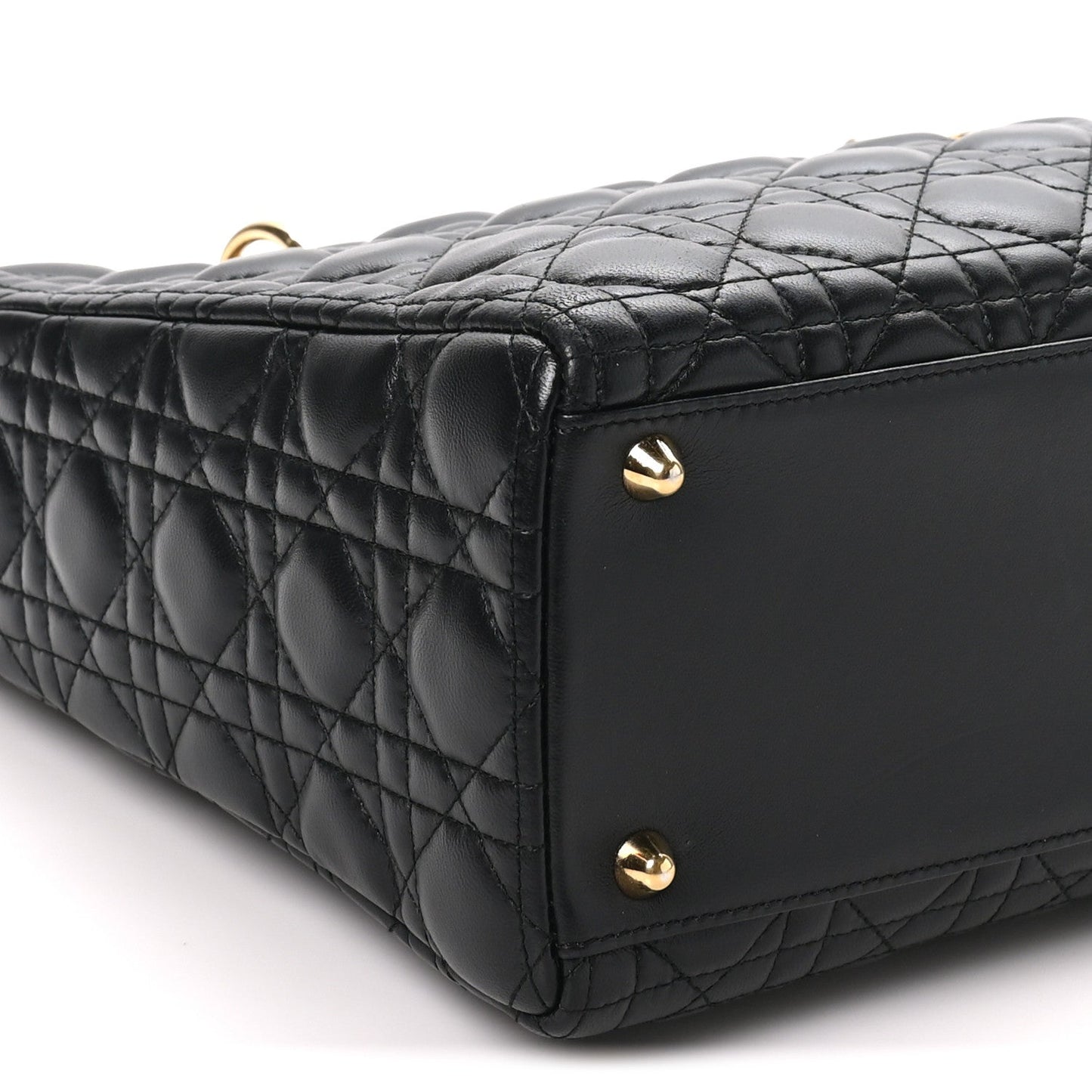 Lambskin Cannage Large Lady Dior Black
