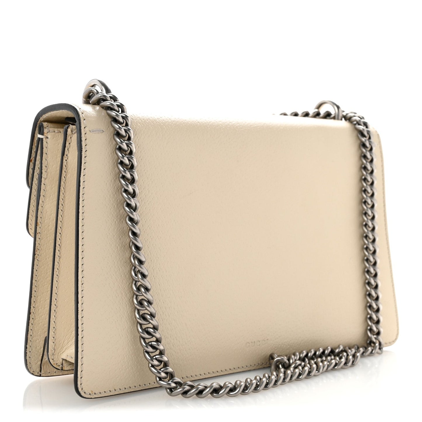 Textured Calfskin Crystal Small Dionysus Shoulder Bag Mystic White