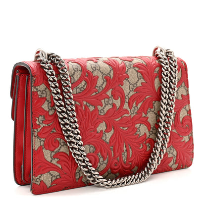 GG Supreme Monogram Arabesque Dionysus Shoulder Bag Hibiscus Red