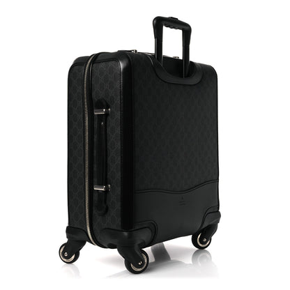 GG Supreme Monogram Calfskin Carry On Trolley Black