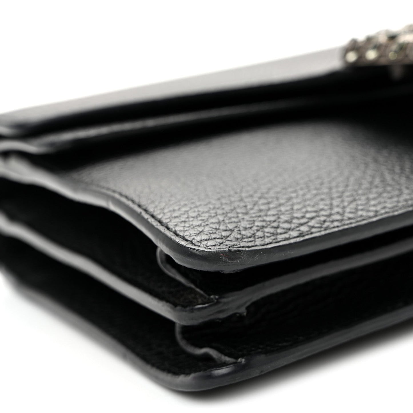 Pebbled Calfskin Small Dionysus Shoulder Bag Black