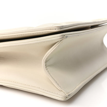 Ultra Matte Calfskin Small Diorama Flap Bag White