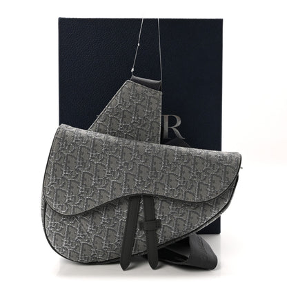 Oblique Mens Saddle Bag Grey