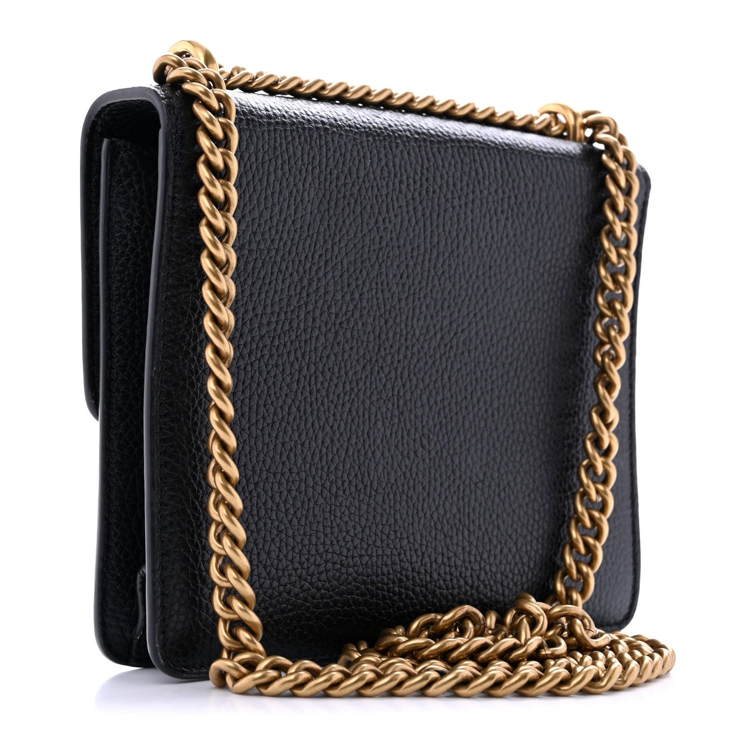 Calfskin Small GG Marmont Chain Handle Bag Black
