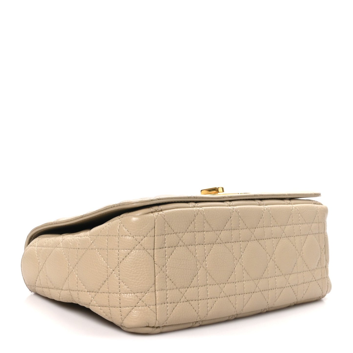 Supple Calfskin Cannage Medium Caro Bag Beige
