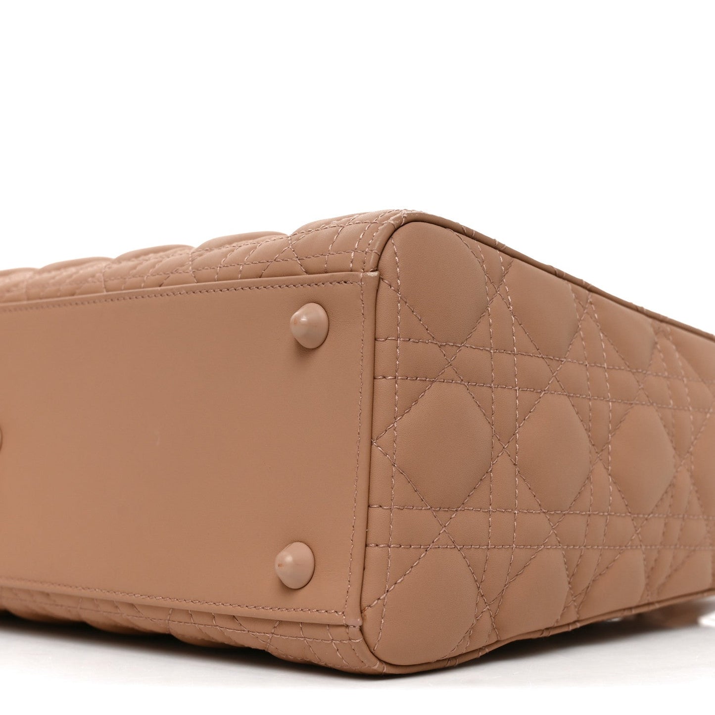 Ultra Matte Calfskin Cannage Large Lady Dior Beige
