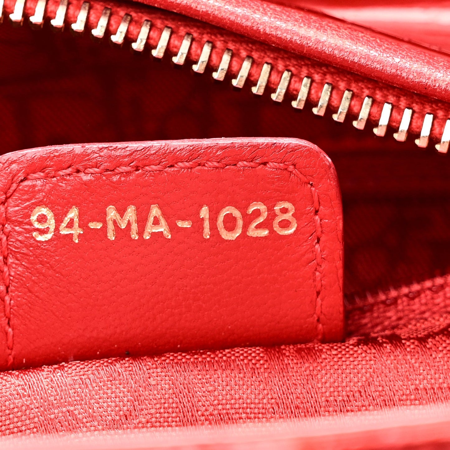 Patent Cannage Stitched Medium Lady Dior Red