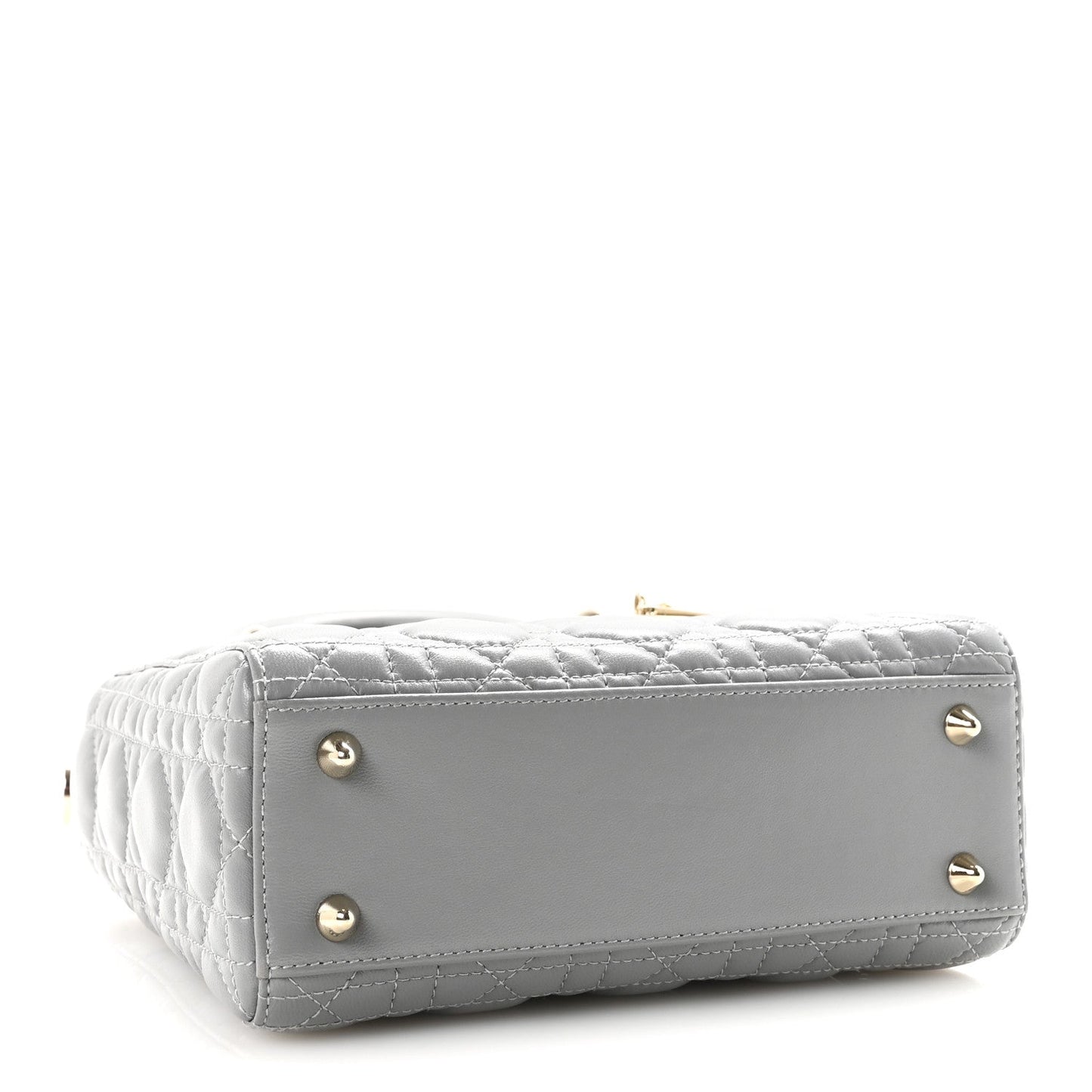Lambskin Cannage Small My Lucky Badges My Lady Dior Grey