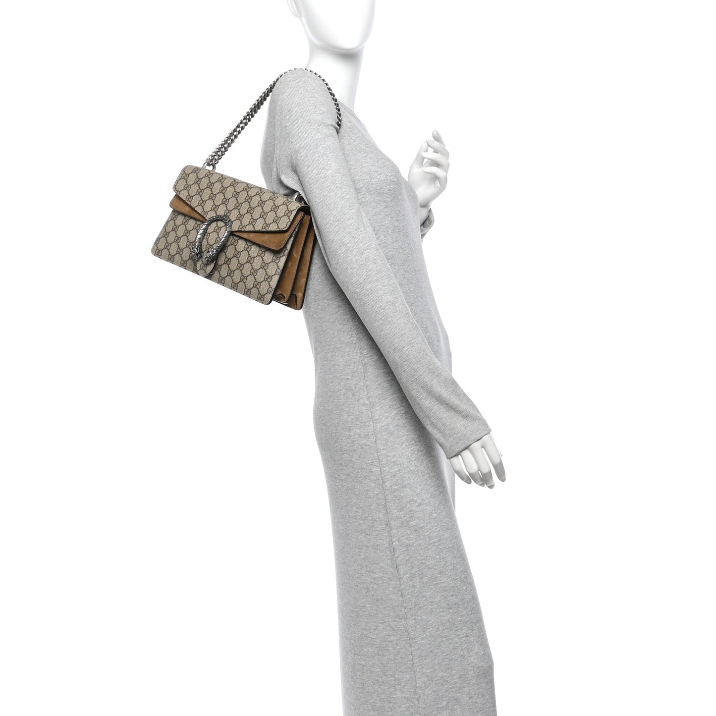GG Supreme Monogram Small Dionysus Shoulder Bag Taupe