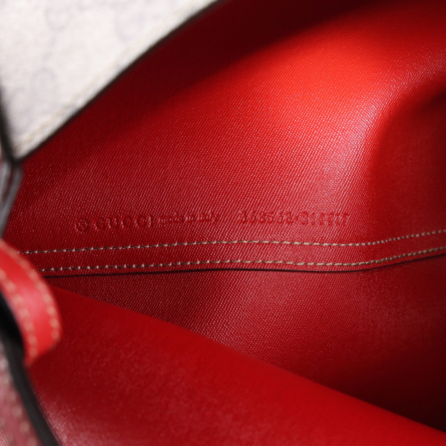 GG Supreme Monogram Medium Reversible Tote Beige Red