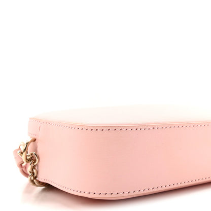 Dollar Calfskin Enamel Super Mini GG Marmont Chain Shoulder Bag Light Pink Blue