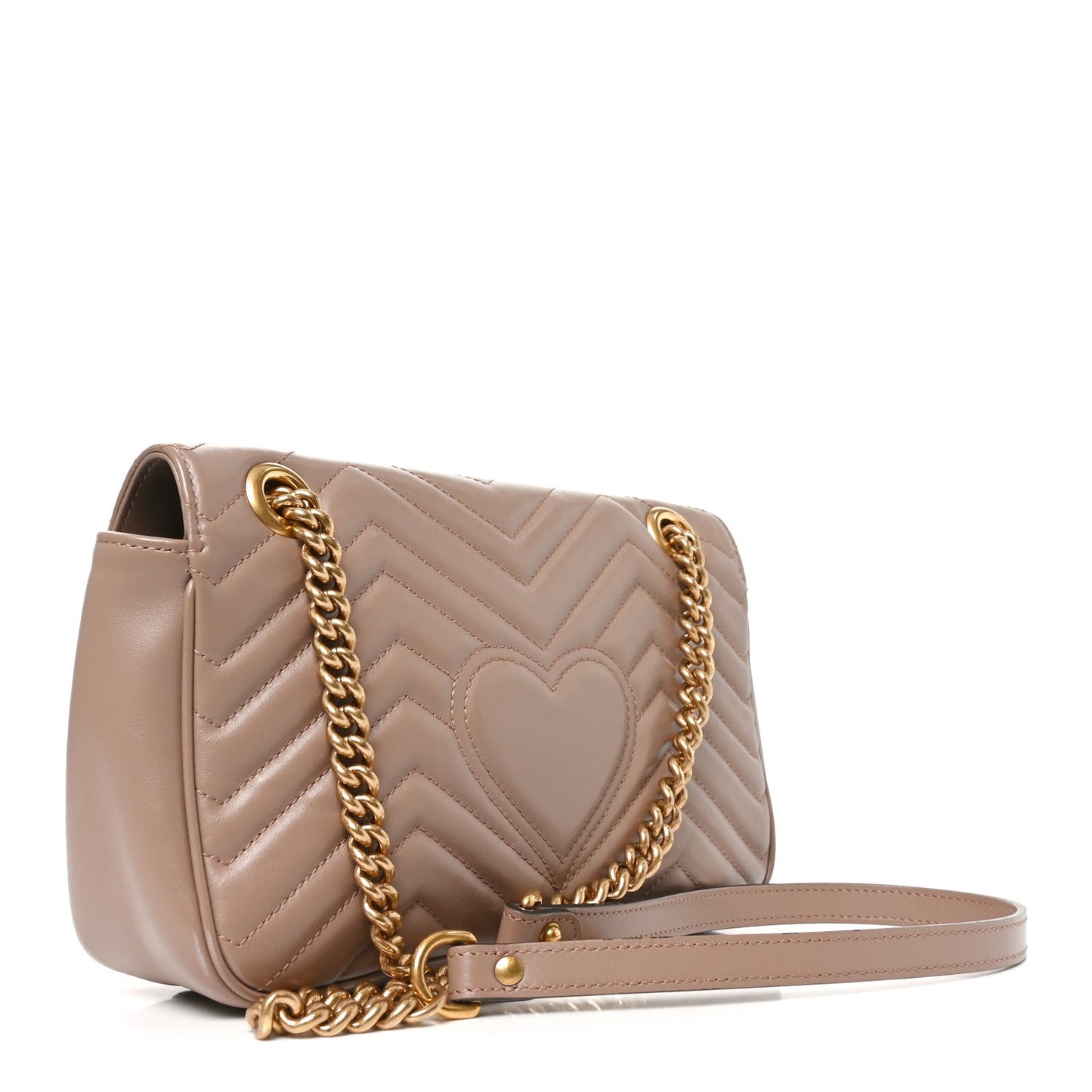 Calfskin Matelasse Small GG Marmont Shoulder Bag Porcelain Rose