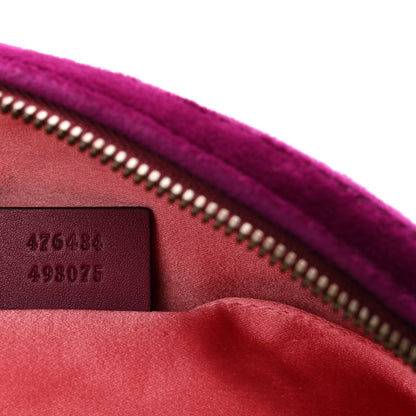 Velvet Matelasse GG Marmont Belt Bag 75 30 Fuchsia Violet Cyclamen