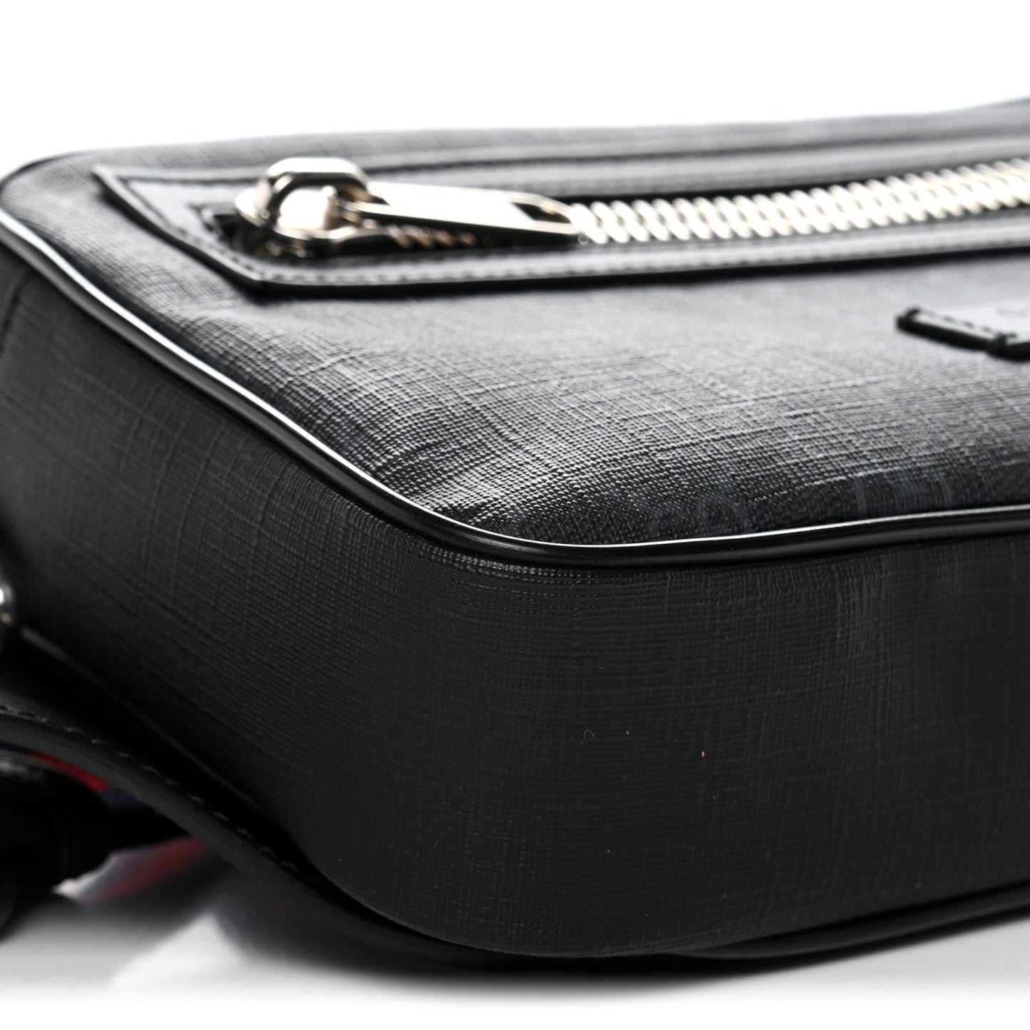Soft GG Supreme Monogram Web Belt Bag Black Grey