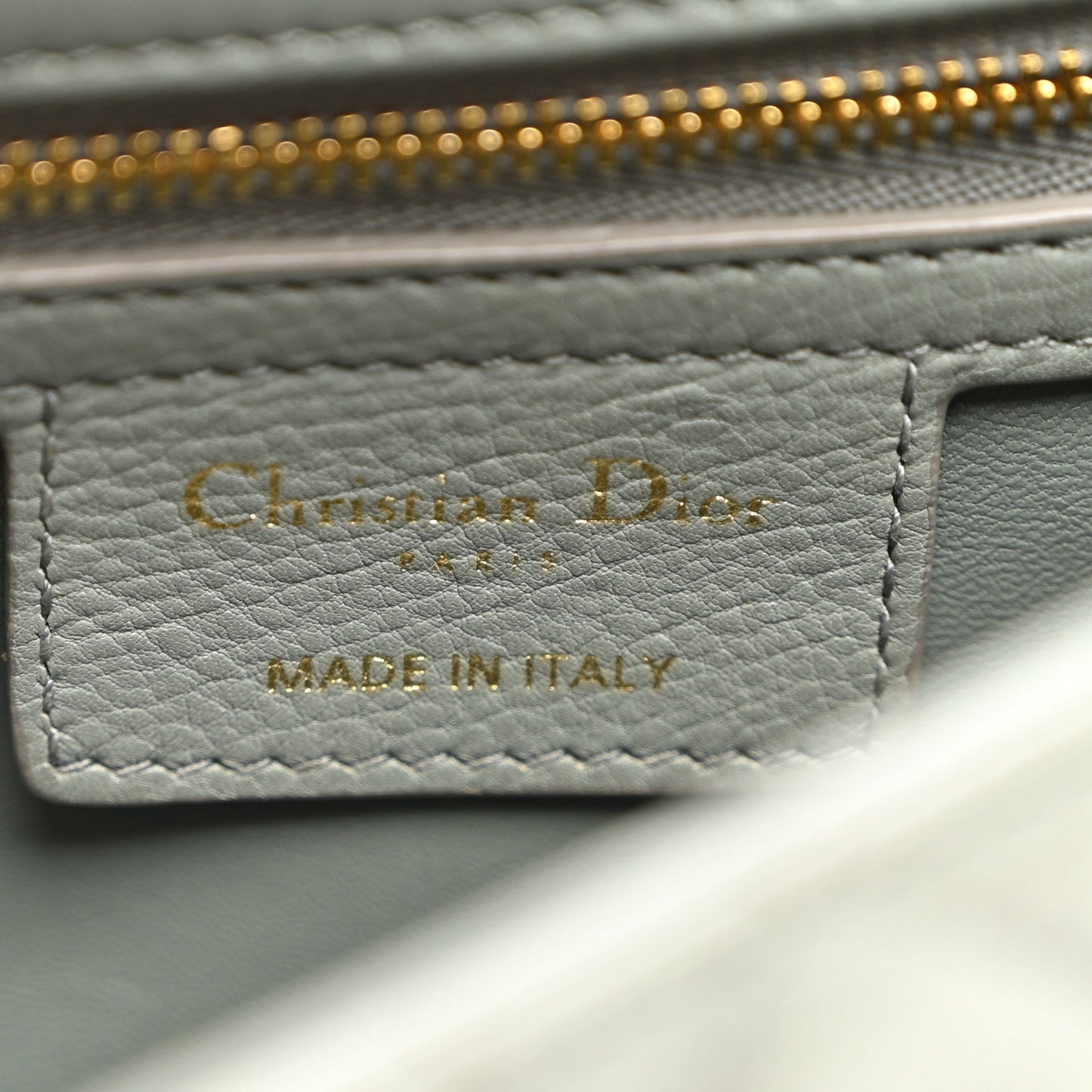 Calfskin Cannage Small Caro Bag Grey