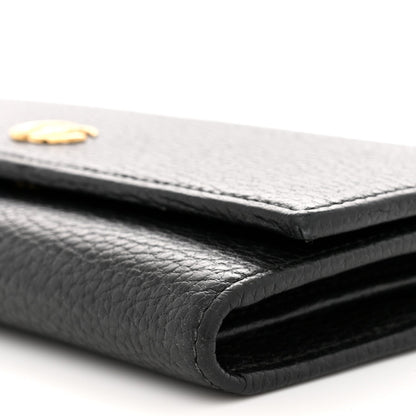 Dollar Calfskin Petite GG Marmont Wallet Chain Bag Black