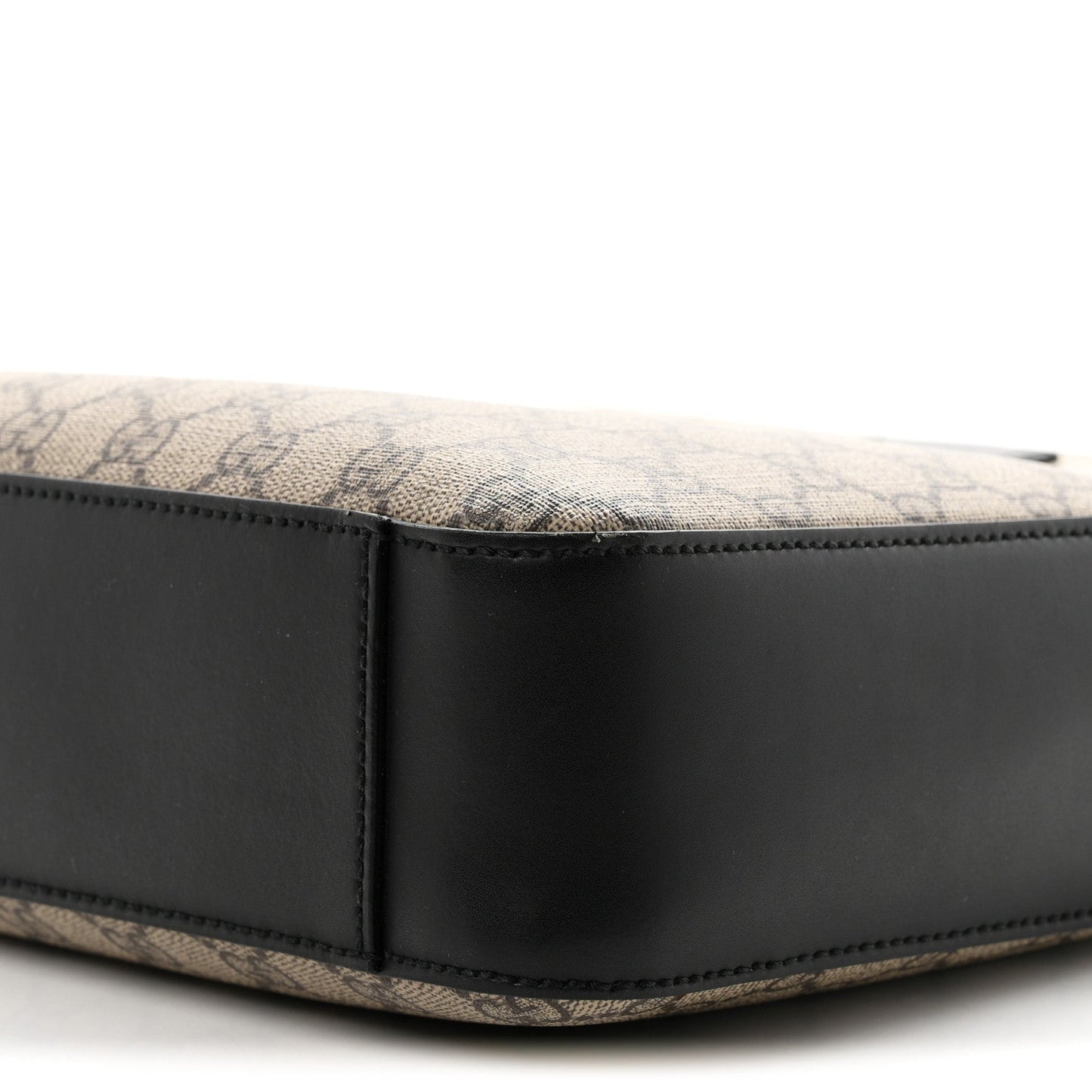 GG Supreme Monogram Flat Messenger Bag Beige Black New Acero