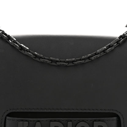 Ultra Matte Calfskin J'Adior Chain Flap Bag Black