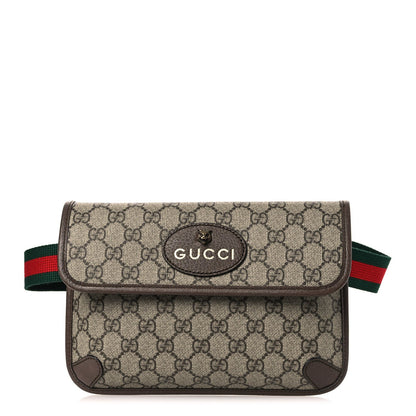 GG Supreme Monogram Neo Vintage Web Belt Bag Brown Brown