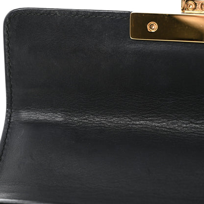 GG Supreme Monogram Calfskin Small Padlock Shoulder Bag Beige Black Cuir