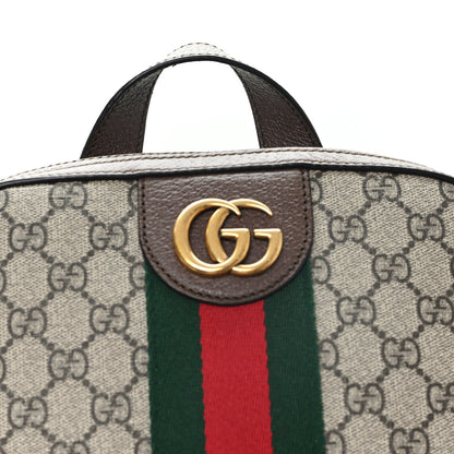 GG Supreme Monogram Medium Ophidia Day Backpack Brown Brown