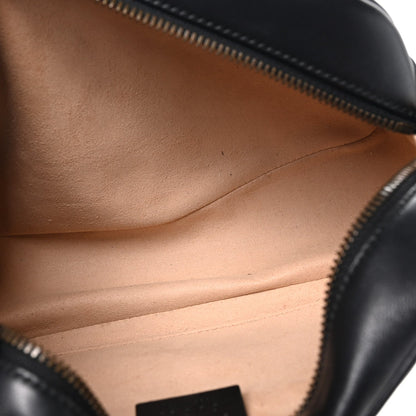 Calfskin Matelasse Small GG Marmont Chain Shoulder Bag Black