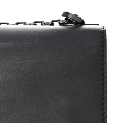 Ultra Matte Calfskin J'Adior Chain Flap Bag Black