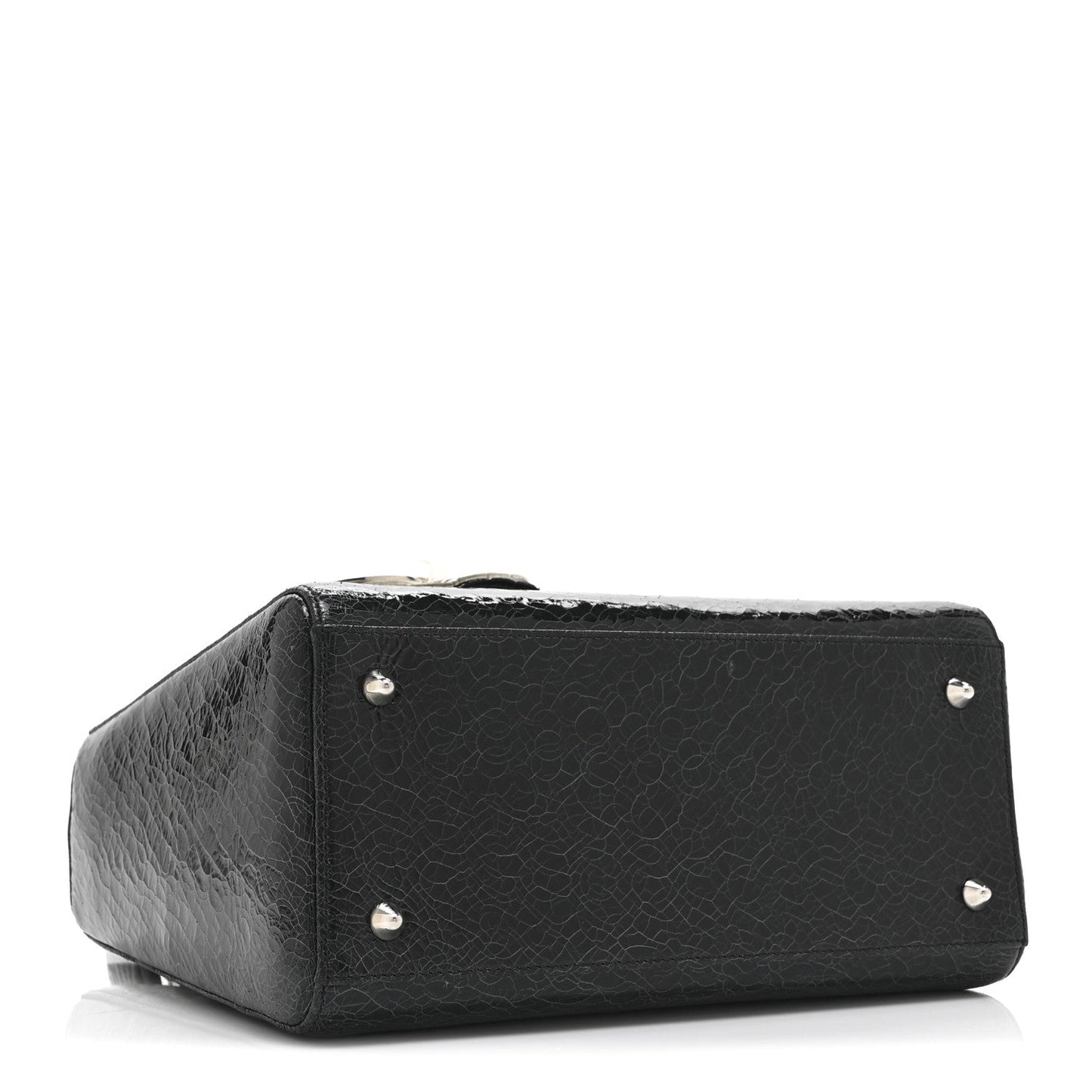 Ceramic Effect Deerskin Jeweled Swan Lady Dior Black