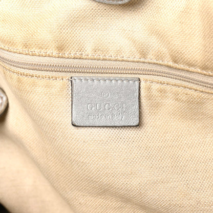Guccissima Large Sukey Tote Silver