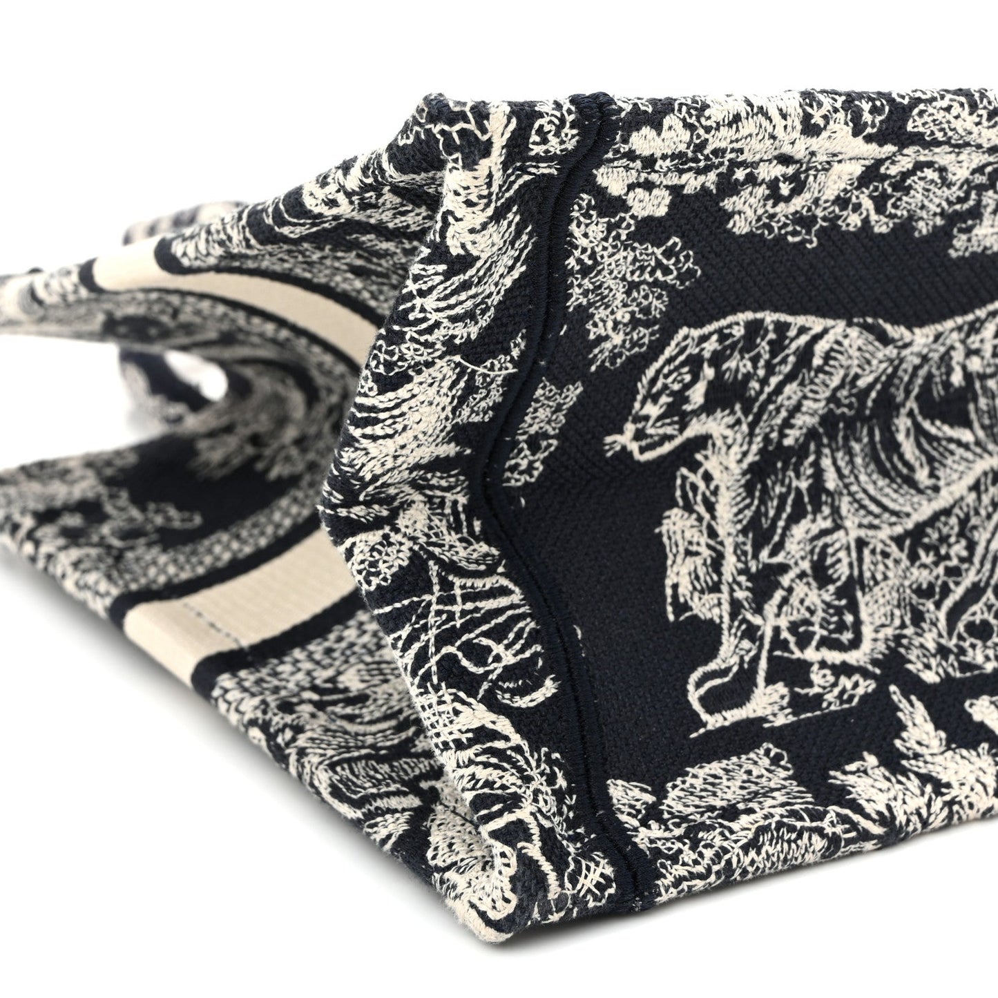 Canvas Embroidered Small Dioriviera Toile De Jouy Book Tote Blue