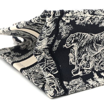 Canvas Embroidered Small Dioriviera Toile De Jouy Book Tote Blue