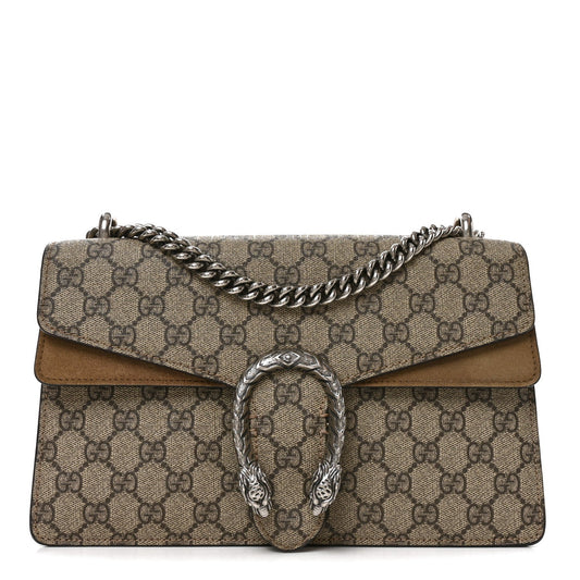 GG Supreme Monogram Small Dionysus Shoulder Bag Taupe